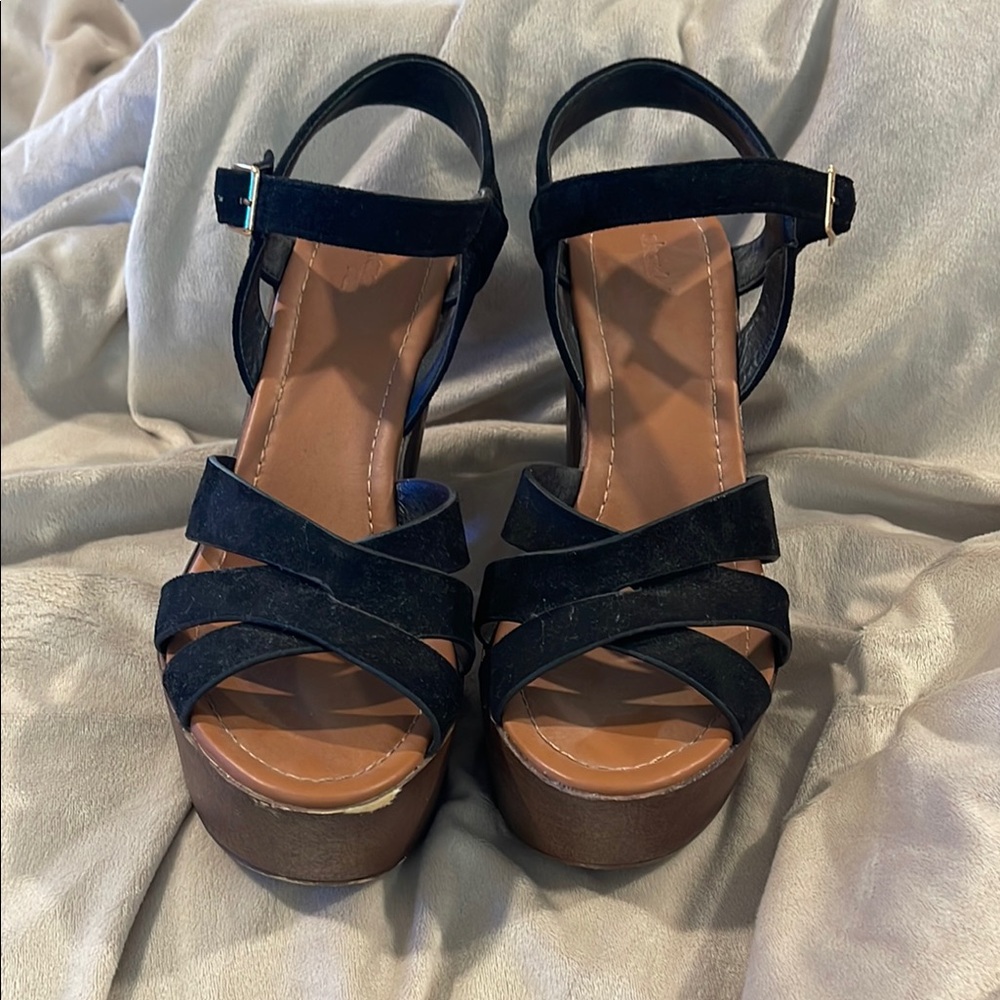 Charlotte Russe Black and Brown Platform Heels